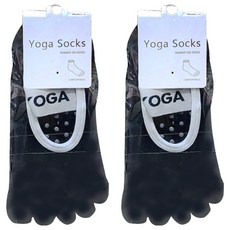 MICHAEL FITNESS 麥克健身 yoga織帶瑜珈襪 2雙組, 彈力織帶, 五分襪, 止滑, 35~39, 黑色