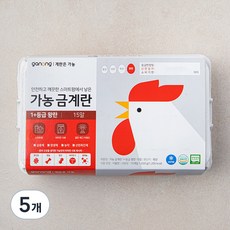 가농 무항생제 1+등급 왕란, 15구, 5개