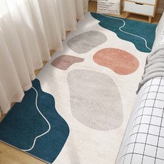 北歐風幾何臥室地毯，40 x 120cm，極簡山川, 120 x 40cm