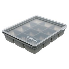 Petinube 矽膠副食品12格分裝盒, 食品冷凍分裝盒, 灰色, 1個