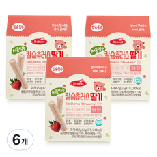 베베스트 처음먹는 칼슘 츄러스, 딸기맛, 6개, 45.5g