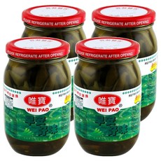 唯寶 剝皮辣椒, 無防腐劑, 無人工色素, 450g, 4罐