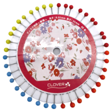 Clover 可樂牌 CL22-723 耐熱珠針盤套裝，直徑0.55mm，長35mm，40支入, 40支