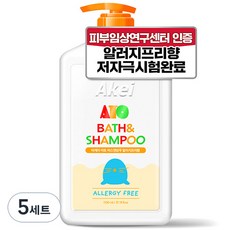 아케이 아토 바스앤샴푸 알러지프리향, 1.1L, 5개