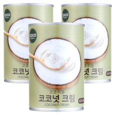 코코리듬 코코넛 크림, 3개, 400ml
