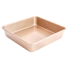CHEFMADE 學廚 香檳金不沾四方烤盤 (8吋), WK9040, 重型碳鋼不沾塗層, 23.8 x 22.2 x 5.2cm, 1個