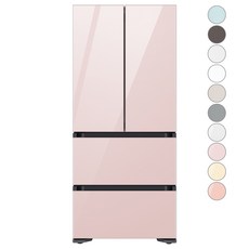 삼성비스포크키친핏도어도어 [색상선택형] 삼성전자 비스포크 김치플러스 키친핏 4도어 내장고 420L 방문설치 글램 핑크