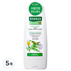 라우쉬 스위스 허벌 케어 수분 진정 린스 컨디셔너, 200ml, 5개