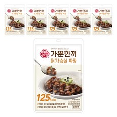 오뚜기 가뿐한끼 닭가슴살 짜장, 130g, 6개