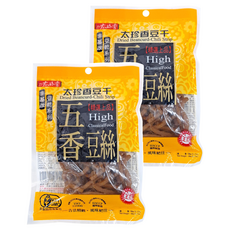 太珍香 五香豆絲 黃, 非基因改造豆, 古法精緻, 風味絕佳, 90g, 2包