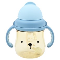 Simba 小獅王辛巴 好樂飲PPSU防漏滑蓋學習水杯, 安安藍, 250ml, 1個