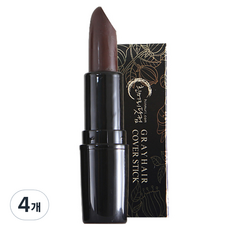 흰머리닷컴 새치커버스틱 3.5g, 갈색, 4개