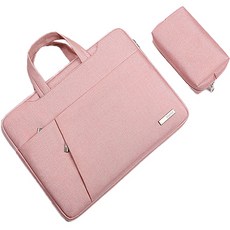 한별나라 수납이 편리하고 멋스러운 노트북 가방 + 파우치 핑크