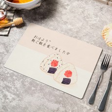 防水防油隔熱皮革餐墊, 日式飯糰, 30 x 45cm, 1個