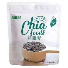 義美生機 奇亞籽, 富含Omega-3和膳食纖維, 促進腸道蠕動, 百搭吃法, 250g, 1包
