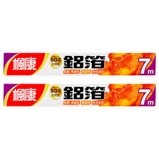 楓康 鋁箔紙 7m, 適用於烤箱烤爐，廚房必備，包裝食物安心，烘烤後美味依舊, 寬30cm, 2盒
