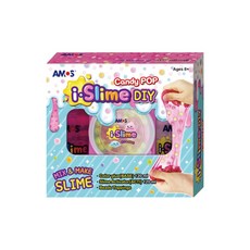 AMOS 阿摩司 i-Slime DIY 創意史萊姆 Candy POP, 粉黃亮珠款, 1盒