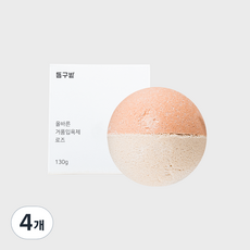 동구밭 올바른 거품입욕제 로즈, 130g, 4개