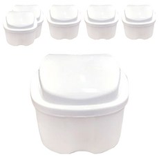 假牙收納盒 白色 大, 1入, 6個