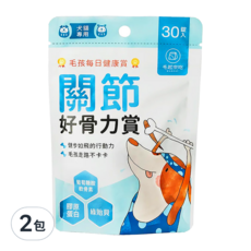 maoup 毛起來 毛孩每日健康賞 關節好骨力賞 犬貓專用, 30顆, 維護骨骼/關節, 2包