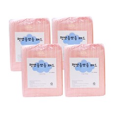 펫뽀송뽀송 강아지 배변패드 핑크 40p x 35g, 4개 - 뽀송뽀송배변패드