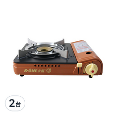 K-ONE 卡旺 A001攜帶式卡式爐，雙安全瓦斯爐, 33.5 x 28.2 x 10.2cm, K1-A001D, 2個
