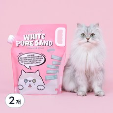 미유박스 화이트 퓨어 샌드 고양이 모래, 6kg, 2개