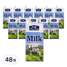 미오필드 멸균우유, 1L, 48개