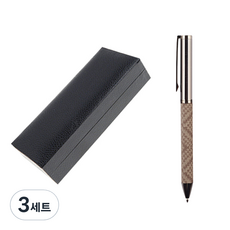 꼼꼬미 스네이크 패턴 펜 1.0mm, 다이아(볼펜), 단일색상(케이스), 3세트