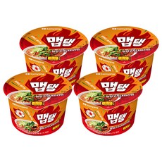 맵탱 큰컵 청양고추 대파라면 110g, 4개