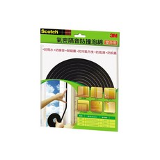 3M Scotch 室外用氣密隔音防撞泡棉, 防水/防噪音/耐碰撞, 1個