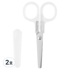 MUJI 無印良品 不鏽鋼剪刀 左手用, 透明色, 2支