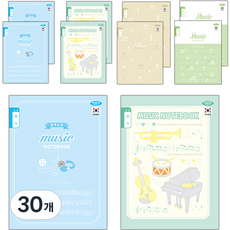 PENPIA 800小學裝訂3-6音樂五線譜, 隨機出貨, 30個
