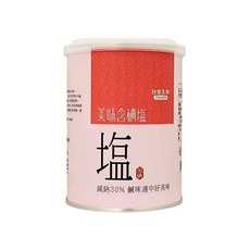 TAIYEN 台塩生技 美味含碘鹽, 減鈉30%, 鹹味適中好美味, 600g, 1罐
