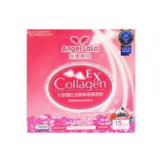 Angel LaLa 天使娜拉 活顏青春膠原粉, 含專利玻尿酸, 專利七莓果, 6000mg膠原蛋白, 8g, 15包, 1盒