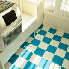 Im Home Living Easy Dot室內裝飾瓷磚, 72個, 白色+天藍色