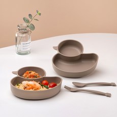 Atthihome Petit Forest鴨子餐盤, 2個, 巧克力
