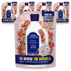 르샤트라1802 세탁세제 피오니부케 리필, 5개, 1.5L