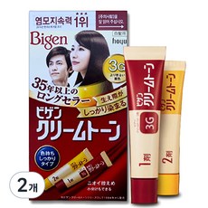 비겐 크림톤 염색제 40g, 3G밝은밤색, 2개