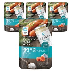 청정원 싱글 파우치 명란 크림 소스, 150g, 4개