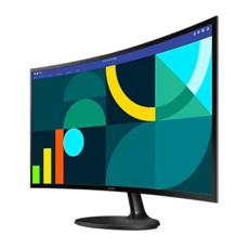 SAMSUNG 三星 24型曲面萊茵護眼低藍100Hz飆速螢幕, S24D362GAC, 24吋