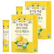 헬로바이오 유기농 착즙 NFC 100퍼센트 레몬즙 레몬수 14p, 280g, 2개