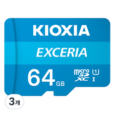 KIOXIA 鎧俠 microSD記憶卡, 64GB, 3個