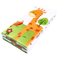CHING-CHING 親親 寶寶折疊地墊 適用年齡6個月以上 XPE材質 180*200*1CM, 180 x 200 x 1.5cm, 長頸鹿量身高