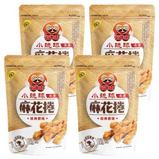 福味 小琉球麻花捲 黑糖煉乳 200g*4包, 台灣特色零食, 酥脆口感, 獨立包裝