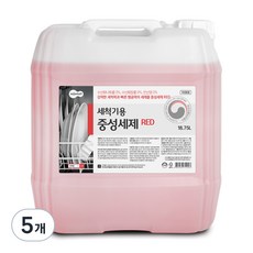 세제몰 식기세척기용 중성세제 RED, 18.75L, 5개