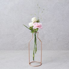 생화 한송이 꽃 플라워오브제 알롱제 로제 + 카네이션 세트, 혼합색상, 1세트