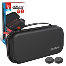JOYTRON Nintendo Switch 2豪華收納包+Joy-Con保護套 2入組, 黑色, 1個, SW2-CARRY01