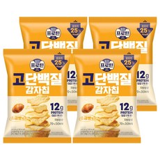LOTTE 樂天 高蛋白薯片 鹽麵包風味, 50g, 4包