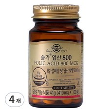 솔가 엽산 800, 100정, 4개